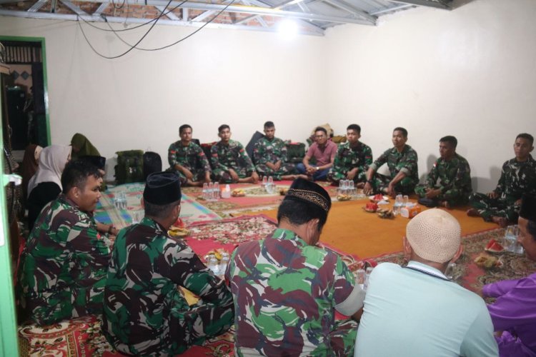 Satgas TMMD Ke-120 Kodim 0301/Pbr Laksanakan Doa Bersama Masyarakat 