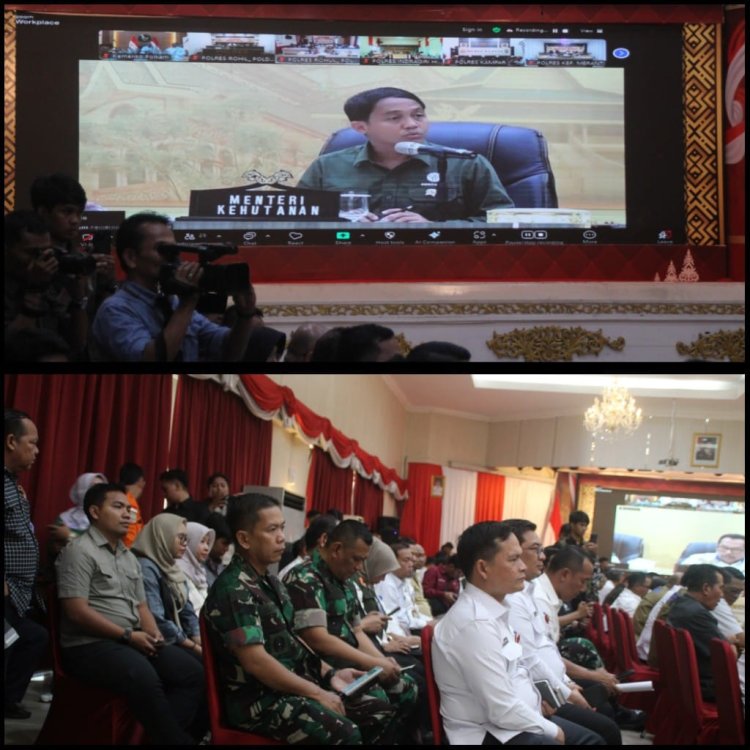 Dandim 0301/Pekanbaru Hadiri Rakor Karhutla, Komitmen TNI AD Bantu Pemadaman di Riau