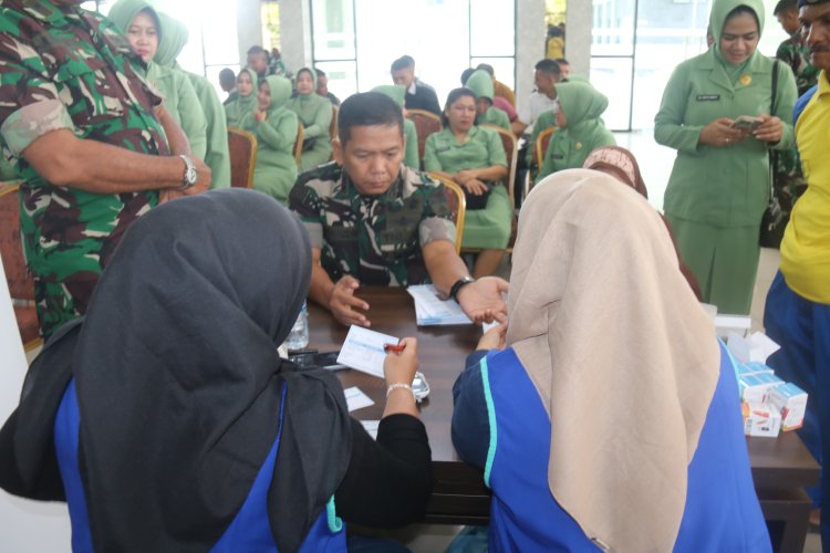Dandim 0301/Pbr Hadiri Bakti Kesehatan HUT ke-80 TNI di Makodam XIX/Tuanku Tambusai