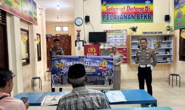Ops Zebra, Polres Kampar Sapa Wajib Pajak dengan Dikmas Polantas"