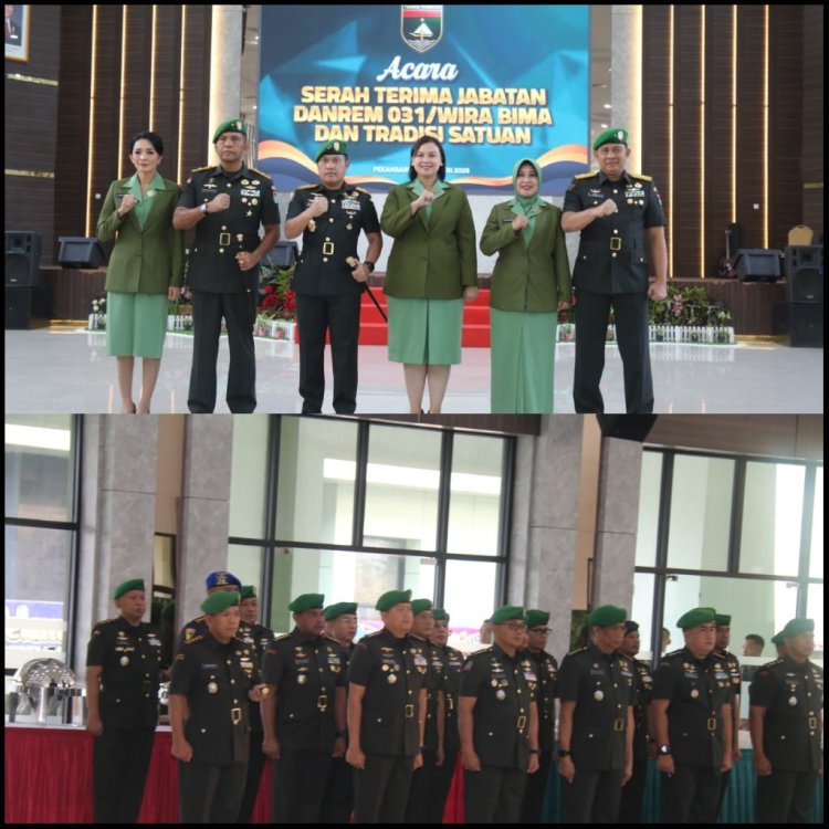 Dandim 0301/Pekanbaru Hadiri Sertijab Danrem 031/Wira Bima di Makodam XIX/TT