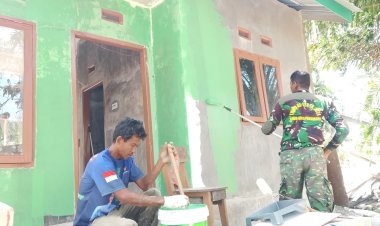 Warna Harapan Menghiasi Rumah Almarhum Yudarfis, Progres RTLH TMMD di Pekanbaru Capai 85 Persen