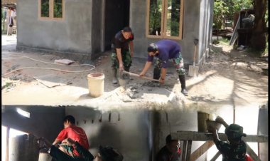 TMMD ke-127 Kodim 0301/Pekanbaru Dorong Percepatan RTLH Ibu Sarianis, Progres 85 Persen