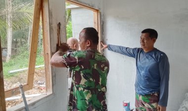 Pembangunan RTLH Ibu Anismar Capai 89 Persen, Satgas TMMD ke-127 Kodim 0301/Pekanbaru Percepat Tahap Penyelesaian