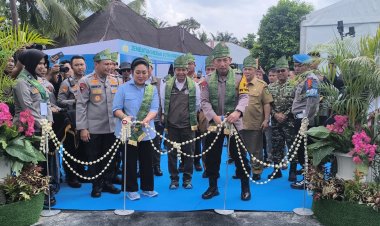 Kapolri-Titiek Soeharto Resmikan-Groundbreaking 110 Jembatan Merah Putih Presisi Riau