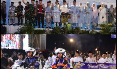 Dandim 0301/Pekanbaru Hadiri Pawai Gema Takbir Idulfitri 1447 H di Pekanbaru