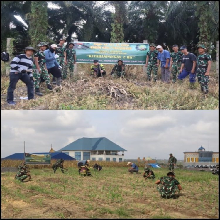 Satgas TMMD Kodim 0301/Pekanbaru Tanam Jagung, Cabai dan Ubi untuk Masa Depan Pangan Warga