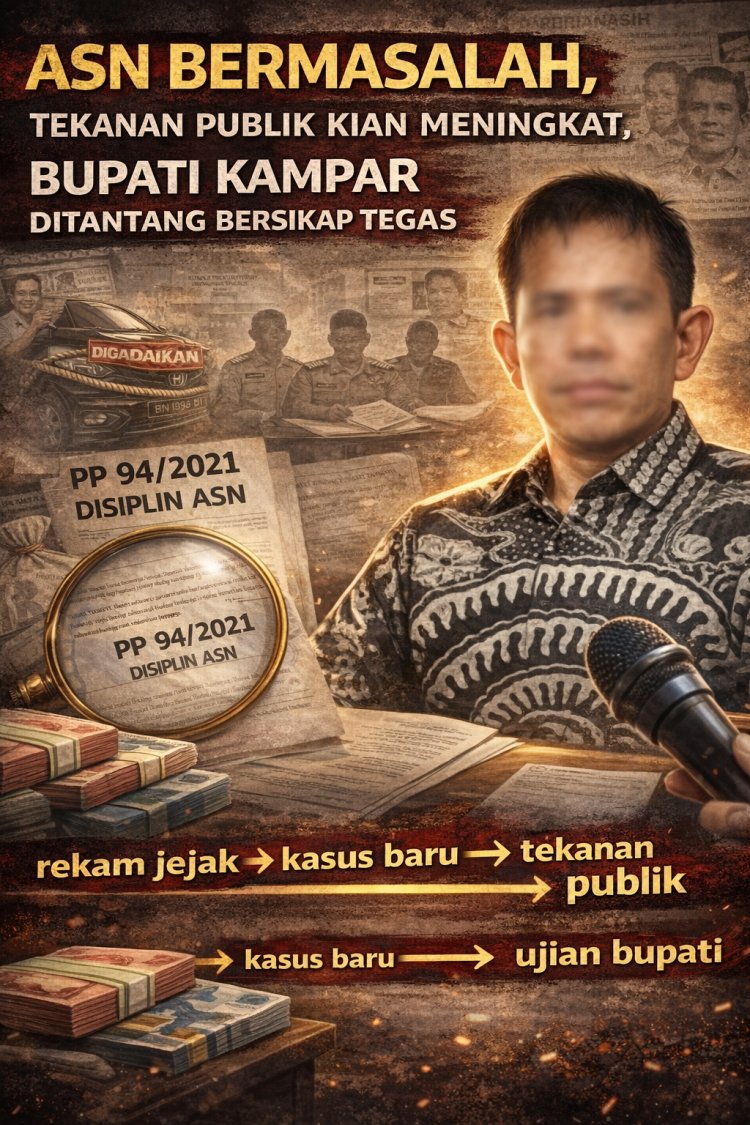 Rekam Jejak Lama Kembali Disorot, Bupati Kampar Didesak Tegas: ASN Bermasalah Tak Boleh Dilindungi