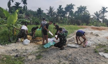 Pengisian Karung Tanah Jadi Kunci Percepatan Pembangunan Jembatan Garuda