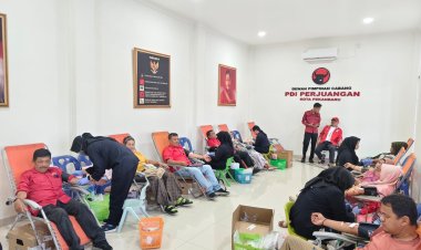 Donor Darah PDI - P Pekanbaru Berhasil Kumpulkan 100 Kantong Darah