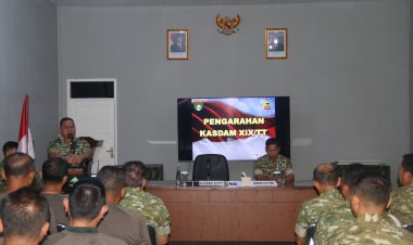 Personel Kodim 0301/Pekanbaru Terima Pengarahan Kasdam XIX/Tuanku Tambusai