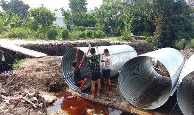 Pengecoran, Pemasangan Armco, hingga Pembersihan Material, Progres Jembatan Garuda Terus Berlanjut