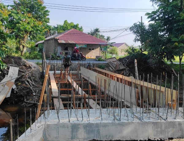 Kodim 0301/Pekanbaru Mantapkan Tahapan Konstruksi Jembatan Garuda Beton