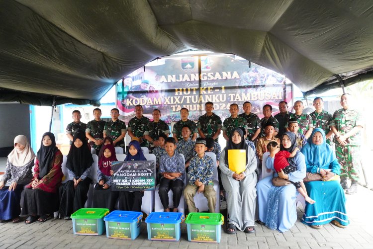 Dandim 0301/Pekanbaru Dampingi Pangdam XIX/Tuanku Tambusai Anjangsana ke Prajurit Sakit, Veteran, dan Panti Asuhan