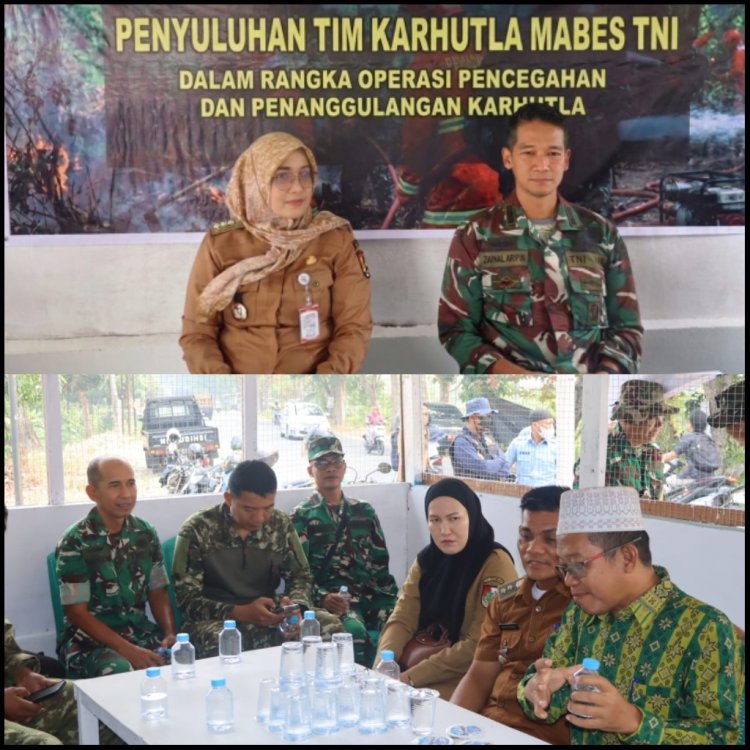 Tim Penyuluh Mabes TNI Gelar Penyuluhan Karhutla di Bukit Raya